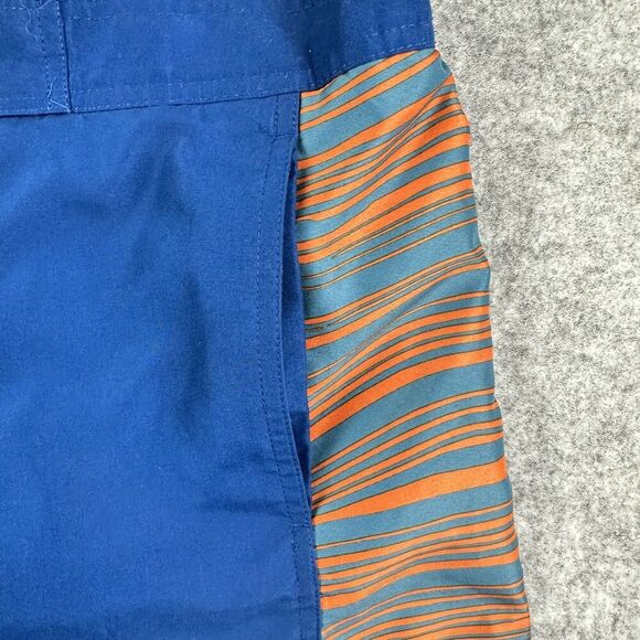 Adidas Board Shorts Mens Medium Blue Orange Mesh Lined Swim Trunks Beach Surf - Picture 8 of 13